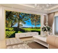 Fresh Nature Nature Only Prairie Tree Sunshine 3D Wallpaper Premium Textured Silk Study Dining Living Room Bedroom Sofa TV Wall Easy Install-430cm×300cm