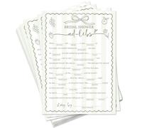 Fresh Off The Market Bridal Shower Games, Bridal Shower Ad Libs Game Cards | Bride To Be Party Games Cards, Wedding Shower Icebreaker Game Cards, Bundle Green Stripes Bridal Games, 25 Pack/L07