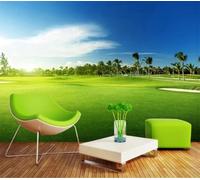 Fresh Only Beautiful Golf Course Prairie Landscape 3D Wallpaper Silky Texture Home Study Office Grey Dining Room Sofa Bedroom Living Room TV Backdrop-350cm×256cm