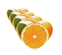 Fresh Orange Fruit Car Air Fresheners Cards 4 Pcs Hanging Fragrance Scented Cards Long-Lasting Car Aromatherapy Tablets for Wardrobe Bathroom Car Interior Mirror Pendant Gifts
