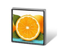 Fresh Orange Fruit Lapel Pin for Men Brooches And Pins for Women Square Metal Badge for Shirts, Jackets, Hats | Durable Fashion Accessory & Gift for Men, Women, Events