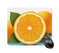 Fresh Orange Fruit Mouse Pad Square Mouse Mat Non-Slip Rubber Base Mousepad Wireless Mice Mat for Gaming, Office & Home, Waterproof Mouses Mats for Laptop/Desktop 25 * 30cm