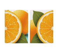 Fresh Orange Fruit Passport Holder, ID Card Protector Case Passport Holder with Slot Passports Travel Wallet Document Cover for Women And Men
