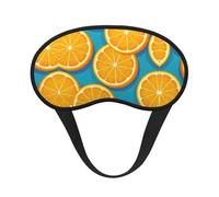 Fresh Orange Fruit Print Blackout Sleep Mask - Side Sleeper Eye Cover, Soft Comfort, Perfect for Travel, Meditation