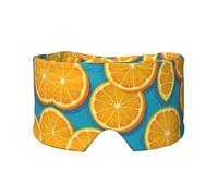 Fresh Orange Fruit Print Sleep Eye and Ear Muffs Mask - Adjustable Yoga Travel Headband, Keep Warm Shading Comfortable Aid