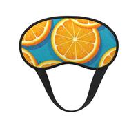 Fresh Orange Fruit Print Sleep Mask for Side Sleepers Cute Blackout Eye Mask Shades Cover for Home or Travel