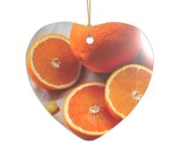 Fresh Orange Fruit Print Wedding Gift Ideas for Couples, A Just Married Acrylic Christmas Tree Ornament