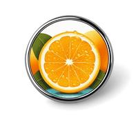 Fresh Orange Fruit Round Badge Cute Brooch Hats Jackets Decor Personalized Lapel Pin Clothing Jewelry Accessories for Wedding Party Gift
