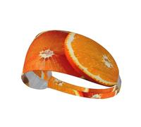 Fresh Orange Fruit Sports Headband For Men Women Tennis Sweat Band For Workout Sports Headbands Elastic For Running