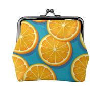 Fresh Orange Fruit wallets for women,coin purse for women,small womens wallet,suitable for women,stylish and personalized, Black, One Size, Art Deco