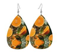 Fresh Oranges Leather earrings, European and American style earrings for young women, birthday gifts/Valentine's Day gifts