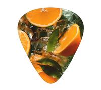 Fresh Oranges Stylish and durable guitar picks, three types of thin, medium and heavy guitar picks (12 pieces), suitable for guitar, bass, electric guitar, ukulele,