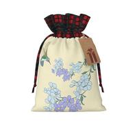 Fresh Orchids Two Color Drawstring Gift Bag M Beautiful Convenient Suitable For Christmas Birthdays