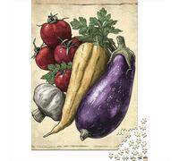 Fresh Organic Vegetables-3 1000-Piece Puzzle for Adults, 70x50cm/1000pcs; Low-dust White Pieces for Sorting; An Evening Activity Away from Screens