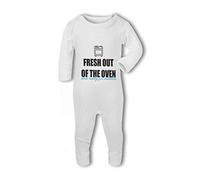 Fresh Out of The Oven and Ready for Cuddles Blue - Baby Romper Suit - 0-3 Months
