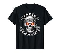 FRESH OUTTA FCKS Hard Skeleton Meme Offensive Vulgar Badass T-Shirt
