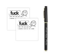 Fresh Outta Fucks Pad and Pen,Rude Pens and Sticky Notes Set Funny Pens Small Sticky Notes Novelty Notepads Desk Accessories for Men Women Funny Christmas Gifts for Friends Colleagues Boss