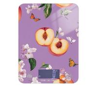 Fresh Peach Fruit Purple LCD Display Food Scale Digital 11lb/0.18oz, 5kg/5g Scale gram with 4 Unit for Roasting Spices Spices (Batteries not Included)