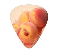 Fresh peach guitar pick set, 3 different thicknesses, 12 pieces for a variety of instruments