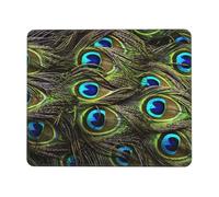 Fresh Peacock Enhanced Control Mouse Pad with Lock Stitch Edge Large Thick Non-Slip Desk Mat for Office Task