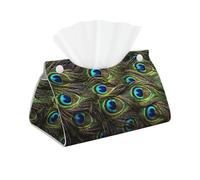 Fresh peacock Foldable Long Tissue Box Cover,Classy Vanity Countertop and Night Stands Decor for Easy Storage