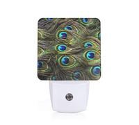 Fresh Peacock Plug-in Led Night Light with Motion Sensor Dusk to Dawn Sensor Backlit Nightlight for Bedroom Bathroom