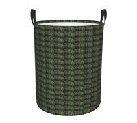Fresh peacock Print Circular Laundry Hamper for Clothes Storage Basket Organize Household Essentials
