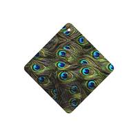 Fresh Peacock Printing 10 Pcs Car Air Freshener Fragrant Sheets,Car Hanging Accessories With Strings For Decor