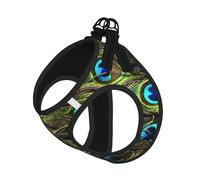 Fresh Peacock Printing Dog Summer Harness,Soft Light Puppy Vest,Breathable Pet Harness Reflective For Easy Walking