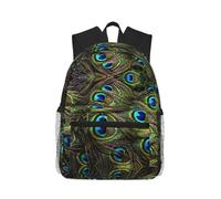 Fresh Peacock Stylish Travel Backpack Lightweight Laptop Backpack With Water Protection For College Work Black, One Size, Black, Rozmiar uniwersalny