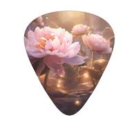 Fresh peonies guitar pick set, 3 different thicknesses, 12 pieces for a variety of instruments