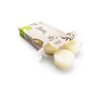 Fresh Peppermint Tealight Candles Highly Scented - Beige Tea-Light Candles 6-Pack - Christmas Tea Lights Collection