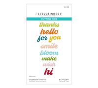 Spellbinders Sentiments Etched Dies from The Fresh Picked Collection, Metal, ONE