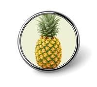 Fresh Pineapple Badge Holder Exquisite Round Badge with Picture Pin DIY Button Badges Personalized Metal Button Pin Fashion Brooch Crafts Gifts Clothes Decorative Pins