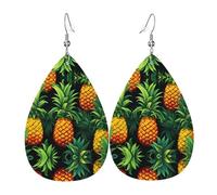 Fresh pineapple Leather earrings, European and American style earrings for young women, birthday gifts/Valentine's Day gifts