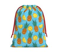 Fresh Pineapple Print Comfort Drawstring Gift Convenient Bags Reusable Holiday Party Daily Organization
