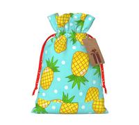 Fresh Pineapple Printing 4.7x6.9 In Christmas Bag With Drawstring,Ideal For Adults To Wrap Gifts For Christmas Halloween
