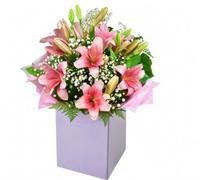 Fresh Pink Lily Bouquet Pastel Seasonal Floral