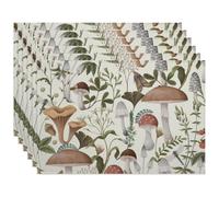 Fresh Plants Placement Mats For Dining Table, Table Mats Non Slip One Side Print, Heat Resistant Wear Resistant Non-Slip Heat, Washable Elegant For Kitchen Dinning Restaurant Party 30 * 45Cm