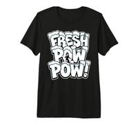 Fresh Powder Funny Skiing Snow Skier Silhouette Pow Design Premium T-Shirt