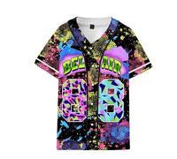 Fresh Prince of Bel Air 88 Baseball Jersey for Man 90s Urban Theme Party Hip Hop Fashion Blouses for Club and Pub, Trippy, XL