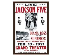 Fresh Prints of CT Novelty Showprint Concert Poster Jackson 5 Diana Ross Supremes in Gary, In 1971