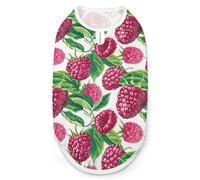 Fresh Raspberries Delicious Strawberries Dog and Cat Clothes Summer T-Shirt Graphic Vest Sleeveless Pet Tank Top