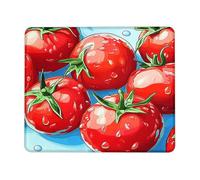 Fresh Red Tomatoes Mouse Pad, Vibrant Kitchen Veggies Design Mousepad, Non-Slip Rubber Mat for Home and Office Tasks, Ideal for Everyday Use Square 8x10 Inch