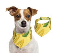 Fresh Ripe Corn Cobs,Dog Bandanas Cotton Pet Scarf Adjustable Bibs for Pet,L
