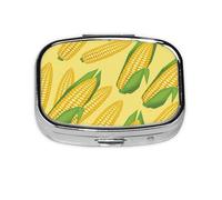 Fresh Ripe Corn Cobs,Meta Pill Box 2 Compartment Medicine Case,Portable Organizer,Rectangle Meta Portable Organizer Pill Box 1183 Compartment Medicine Case