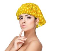 Fresh Ripe Corn Cobs Pattern,Adult's Satin Sleeping Cap - Women's Elastic Sleep Bonnet, Adjustable Overnight Hair Cover