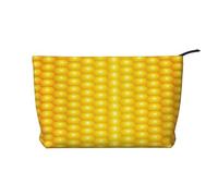 Fresh Ripe Corn Cobs Pattern, Cosmetic Bag Corduroy Makeup Bag Portable Travel Toiletry Bag