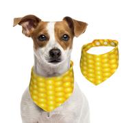 Fresh Ripe Corn Cobs Pattern,Dog Bandanas Cotton Pet Scarf Adjustable Bibs for Pet,L