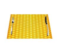 Fresh Ripe Corn Cobs Pattern, Set of 6 Washable PVC Table Mats Placemats For Dining Table Heat Resistant Tray Mats 30x45 cm